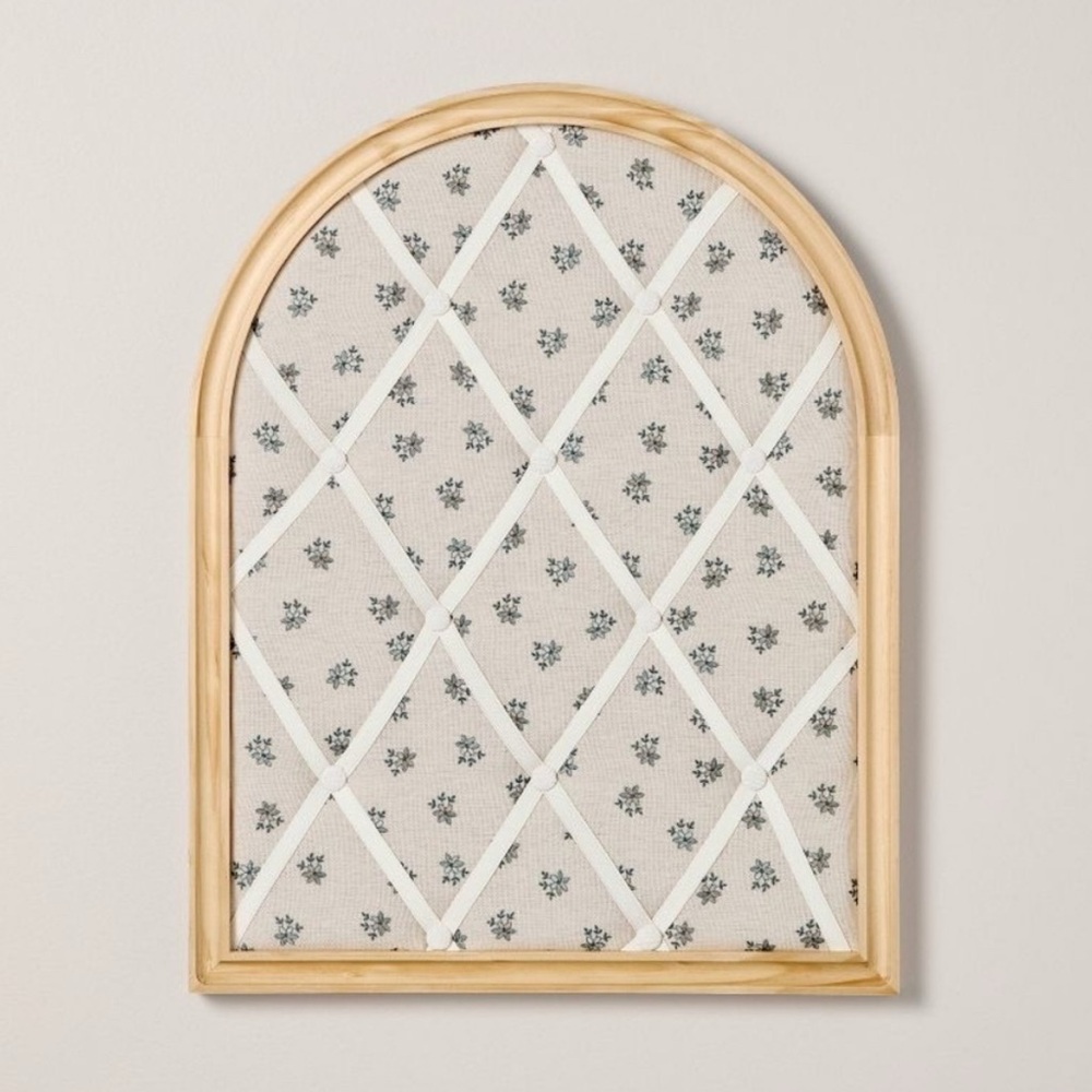 Arched 14"x18" Photo & Memory Collage Board Patterned Fabric - Hearth & Hand